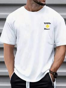 Neumático Ardiente - Divertida y humorística, impresión a doble cara en la parte delantera y trasera, nueva camiseta de cuello redondo para hombre, estilo casual deportivo, moderna, a la - Blanco - Ver 2