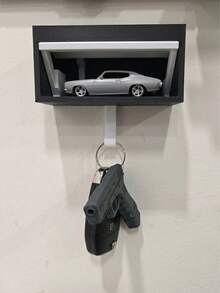 Abnehmbarer Mini-Schlüsselanhänger in Pistolenform, geeignet für Outdoor-Aktivitäten, kann als multifunktionaler Anhänger für Rucksäcke, Autos und andere Gegenstände verwendet werden, kreativ und neuartig, geeignet als Feiertags-/Geburtstagsgeschenk - Verschiedenfarbig - Übersicht 2