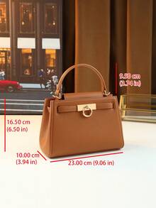 New Premium Fashion Versatile Handbag With Vintage Metal Ring Design Women's Small Square Bag - Multicolor - View 3