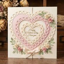 1pc Nested Heart Shape Cutting Template, Suitable For Card Making, Wedding, Birthday, Mother's Day And Other Paper Craft Scrapbooking And DIY Crafts - Multi-Layer Nested Heart Embossing Mold - Heart - View 2