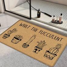 1pc, Home Decor, Sunflower Pattern Print, Linen Kitchen Rug, Kitchen Mat, Floor Mat, Bathroom Mat, Door Mat, 3D Print Rectangular, Suitable For Living Room, Bedroom, Hallway, Bathroom, Laundry Room - Polyester Rug, Suitable For Indoor And Outdoor Home Decoration - Multicolor - View 2