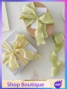 4cm Goddess Day/Mother's Day/Valentine's Day Pleated Satin Ribbon, High-End Elastic Ruffle Bubble Pleated Woven Ribbon, Suitable For Cake Birthday Gift Box Packaging, Gift Wrapping, Cake Packaging DIY Bows, Bouquet Gift Cake Binding - View 7