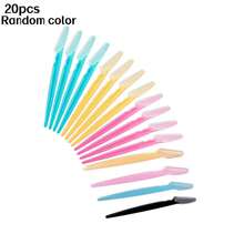 20pcs/10pcs/1pc 眉毛修剪安全剃刀片除毛工具,多功能去角質皮膚刮毛工具,眉毛塑形美容工具,面部和身體除毛剃刀,用於塑造女性眉毛,多種顏色可選,中性無痛面部去角質刮鬍刀,可重複使用的面部細毛去除器(無需電力),眉毛,旅行必需品,旅行,假期必需品,迷人妝容,粉紅色,粉紅色,浴室配件,紫色,夏季,美容,配件 - 彩色 - 查看 17
