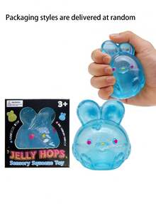 Macaron Jelly Rabbit Squishy Toy, Soft Slow Rebound Design. Stretch And Squeeze To Relieve Stress. Translucent Jelly Texture With Cute Macaron Colors. Adorable Desk Decoration, Durable. Ideal Birthday, Holiday Gift For All Ages. - Multicolor - View 14