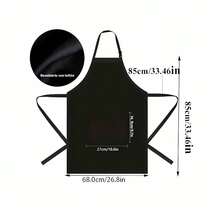 Delantal de chef y gorro de chef - Negro - Ver 2