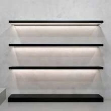 Estantería de almacenamiento montada en la pared, estantería para libros del dormitorio, estante de almacenamiento, soporte de pared para llaves, estante para discos de vinilo, soporte de pared dedicado, adecuado para dormitorio, estudio, sala de estar y comedor - Estantería de pared - color aleatorio - Ver 4