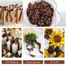 10 Yards Coffee Brown High-Density Polyester Satin Ribbon, Delicate Texture And Great Drape, Suitable For Gift Wrapping, Floral Decoration, Hair Accessory Making, Clothing Accessories, Scrapbook DIY, Classic Color Versatile And Timeless, Adding Exquisite Texture To Handmade And Everyday Items (1.5CM/2.5CM) - Dark Brown - View 5