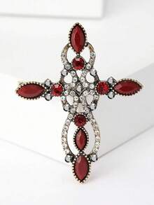 1pc Fashion High-End Luxury Cross Brooch, Premium Creative Versatile Unisex Clothing Accessory Pin Corsage - Cross Brooch - View 6