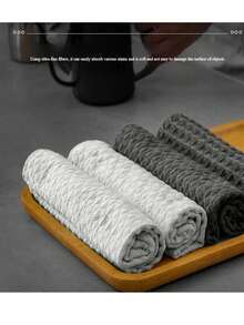 1pc Waffle Weave Cleaning Cloth - High Absorbent Polyester Square Dish And Glass Wiping Cloth, Suitable For Kitchen, Bathroom, Commercial Coffee Shop - Durable, Reusable, Modern Design, Waffle Weave Napkin, Bar Cleaning Cloth, Table, Kitchen, Coffee Machine Cloth, Absorbent And Stain-Removing, Multi-Purpose Household Microfiber Cleaning Cloth With Waffle Texture - A - View 10