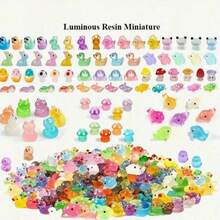 50/100/200pcs Resin Glow-In-The-Dark Small Animals, Random Colors, No Electricity Required, Suitable For Garden, Party, Small Landscape, Pond, Dollhouse Decoration And Other Holiday Occasions, Random Styles - Multicolor - View 5