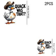 1/2/3入酷感牛仔鴨熱轉印貼,時尚眼鏡項鍊白鴨「QUACK WAS THAT?」趣味文字圖案熱轉印貼,乙烯基印花熱轉印貼紙,熨燙貼布貼,適用於枕頭、DIY、背包、T恤、帆布袋、衛衣、牛仔褲、衣物、縫紉用品 - 多色 - 查看 4