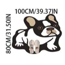 1pc Black & White French Bulldog Shaped Rug, Pink Bedroom Decor, Small Rug, Carpet, Home Decor, Living Room Carpet, Living Room Small Rug, Bedroom Rug, Living Room Home Decor, Outdoor Rug, Washable Rug - Multicolor 2 - View 13