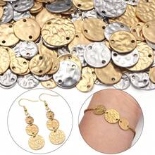 10pcs/Pack Stainless Steel Embossed Charm, Elegant Jewelry Decor For Earring, Clothes Accessories & Hair Ornament, Anti-Allergy And Color Retention - 10pcs/pack - View 8