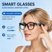 SENBONO Fashionable AI Smart Glasses, Conversation Translator, Work Assistant, HD Calling, Music Playback, Volume Control, Headphones And Glasses 2-In-1, Long Battery Life, Overseas Work And Travel, Real-Time Face-To-Face Translation, Wireless Smart Glasses - View 4