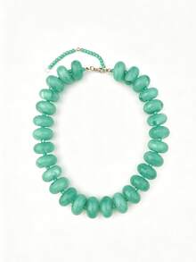 1pc Bohemian Fashion Casual Dopamine Beaded Necklace, Suitable For Daily, Vacation, Travel, Casual Wear, Fashionable Jewelry Gift For Family And Friends - Resin Necklace - View 13