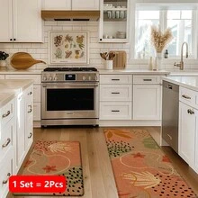 1pc, Home Decor, Abstract Pattern Print, Linen Kitchen Rug, Kitchen Mat, Floor Mat, Bathroom Mat, Door Mat, 3D Print Rectangular, Suitable For Living Room, Bedroom, Hallway, Bathroom, Laundry Room - Polyester Rug, Suitable For Indoor And Outdoor Home Decoration - Multicolor - View 13