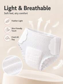 6pcs/Pack, Adjustable, Easy To Wear And Remove, Leak-Proof, Breathable, High Absorbency, Soft And Breathable Period Safety Panties, Random Pattern, Disposable Menstrual Panties, Travel Pack, Leak-Proof Menstrual Panties, Daily Sanitary Pads - Period Pants - Upgraded Version - View 3
