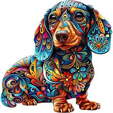 1/2/3PCS Colorful Pattern Dachshund Heat Transfer, Mexican Style Colorful Floral Pattern Heat Transfer, Vinyl Print, Heat Transfer Sticker, Iron-On Transfer Sticker Decal - Suitable For Pillows, DIY, Backpacks, T-Shirts, Canvas Bags, Sweatshirts, Jeans, T-Shirts, Clothing, Sewing Supplies - Multicolor - View 2
