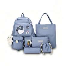 Bolsa de viaje divertida, cómoda y resistente, con nylon de alta calidad, impermeable, duradero, para hombre y mujer, juego de 5 piezas, bolsa de libros adorable - Conjuntos - Ver 9