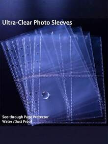 Starry Sky PU Loose Leaf Notebook Cover+25Pcs 4 Grids Inner Pages, Photo Cards A5 Binder With 6 Rings,Card Collecting Photo Album Suitable For Trading Cards,Photocards,Game Sleeves.4-Pocket Protectors Per Sheet For Card Collectors,Photocard Album,Card Holder - Regular - View 4