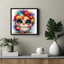 1 pieza, Pintura de Diamante 5D de Búho Lindo, Animal de Dibujos Animados Colorido, Pintura Decorativa DIY Hecha a Mano con Pedrería - Ver 4
