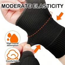 Compression Wrist Support Gloves With Silicone Textured Grip And Thumb Stabilization - Multicolor - View 4