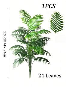 2 Stück 120 cm große künstliche Pflanzen, künstliche Palmen, Real-Touch Monstera-Blatt Simulation grüne Pflanzen, für tropische Innen-/Außendekoration von Hausgärten, Hochzeiten, Partys, pflegeleichte künstliche Pflanzen für Raumdekoration, Heimdekoration, Wohnzimmer - Grün - Übersicht 12