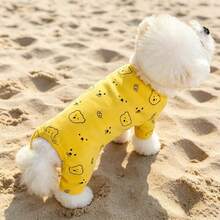 Yellow Cartoon Bear Pet Four-Legged Jumpsuit, Soft Skin-Friendly, Suitable For Small Cats And Dogs, Bichon, Teddy - Yellow - View 5