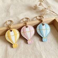 Hot Air Balloon PVC Leather Pendant Access Card Holder AirTag Protective Case Bag Car Keychain Gift - Multicolor - View 12