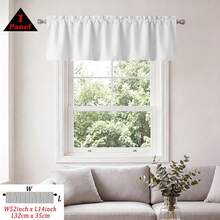 1pc/2pcs, White Japanese Retro Faux Linen Kitchen Curtains, Made Of Soft And Thick Polyester Fabric, Provides Natural Light Filtration And Privacy Protection, Washable, Suitable For Kitchen, Bedroom, Living Room, Office, RV And Bay Window. - White - View 16