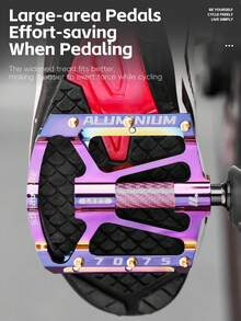WEST BIKING Bicycle Pedals 3-Bearing Wide Anti-Slip Aluminum Alloy Pedals Personalized Cycling Gear Accessories - Multicolor - View 9
