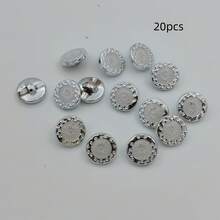 20pcs/1.5cm Fashion Personalized Minimalist Round Plastic Bohemian Style Buttons Gold Silver Buttons European And American Style Vintage High-End Retro Geometric Pattern Bowl-Shaped Buttons Handmade Sewing High-Quality Versatile Buttons DIY Decoration For Clothes Bags Hats Coats Sweaters Pants Shirts Suits - 20pcs/1.5cm Gold Geometric Pattern Buttons - View 9