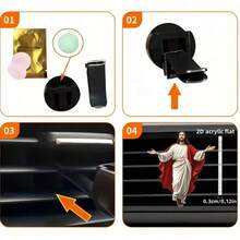 1 pièce/2 pièces /1set/2set Clips d'aération d'ange divin, décoration d'aération de voiture, accessoires de voiture pour femmes, décoration mignonne en acrylique pour sortie d'air de voiture, clip d'aromathérapie, décoration d'accessoires de voiture. - A - Voir 6