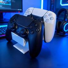 1pc Dual Game Controller Stand, Universal Gamepad Holder & Display Rack, Space-Saving Desktop Organizer, Suitable For Most Game Controllers & Gamepads, Durable Plastic Gaming Desktop Decor | Halloween Boys Gaming Accessory Random Color - View 6