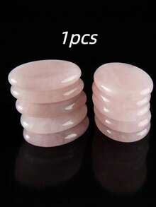 1/2/4/6/8/10 Stück Rosa Stein Massage Augenpads Hautpflege Werkzeug Augenmaske Kalt-/Warm-Massage geeignet für Zuhause Büro Lässig Outdoor Reisen tragbare Verwendung (Produkt ist reiner Naturstein, schwarze Flecken sind normal und beeinträchtigen die Produktfunktion nicht) - Verschiedenfarbig - Übersicht 10