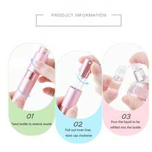 Rotatable Telescopic Spray Bottle, Aluminum Perfume Decant Bottle, Reusable Travel Size Perfume Bottle With Sprayer Device - Multicolor - View 3