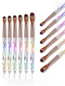 6-Piece Acrylic Nail Art Pen Set, Nail Design Tools, Multiple Styles And Uses: 3D Nail Gel Pens And Acrylic Nail Art Pens, Suitable For Home And Salon Nail Art Projects - Multicolor - View 4