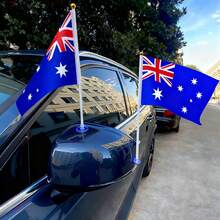 1 Set Australian Cheer Scarf And Handheld Flag, 1 Set Australian Flag Headband And Handheld Flag, 1 Set Australian Flag, Football Game Accessories - Perfect For Office, Car Decor, Home Decor, Sports Events - A - View 9