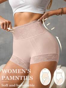 1pc Women's High Waist Tummy Control Butt Lifting Shapewear Panties, Suitable For Various Occasions - Champagne - View 4