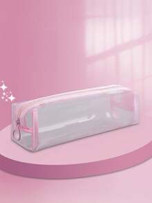 tonxiyuemu Transparent Mesh Pencil Case, Suitable For Students, Stationery Supplies And Bags - Portable Storage Solution - Single Piece - View 12