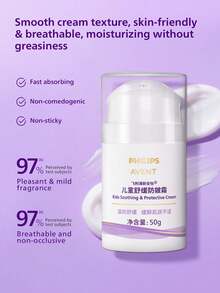 Philips Avent 飛利浦新安宜兒童舒緩抗乾燥霜 1瓶50g，溫和植物配方，長效鎖水緩解乾燥，質地細膩易塗抹，嬰幼兒秋冬皮膚護理 - 新版舒緩防皴霜50g - 查看 6