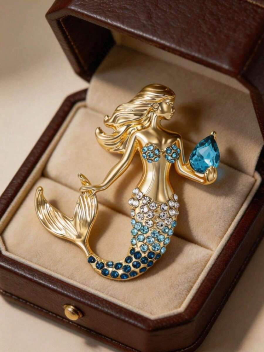Cute Brooch, Alloy Diamond Cartoon Character Pin, Suitable For Bags, Teacher's Day Gift, Mother's Day Gift, Pin And Brooch, Bag Pendant, Accessories, Women's Brooch, Women's Brooch - The  With Diamonds - View 1