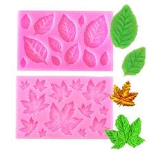 2pcs Leaf & Maple Leaf Clay Resin Soap Aromatherapy Silicone Mold For DIY Decoration - Leaves - View 4