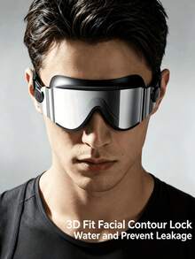 1pc 361° Large Frame Electroplated Anti-Glare Swimming Goggles, High Definition Anti-Fog Leak-Proof Lens, Soft Silicone Seal Design, Wide Field Of Vision, Leak-Proof Swimming Goggles, Suitable For Adults Men And Women, Ideal For Swimming Training, Leisure And Holiday Gifts - Multicolor - View 4