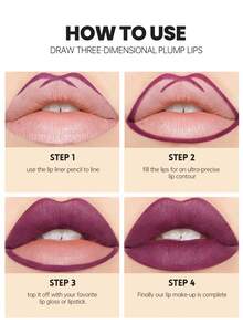 Pudaier Matte Nude Lip Liner, Smooth Application, Buildable Natural Color, Easy To Use, Suitable For Daily Makeup And Valentine's Day Looks - 16 - View 5