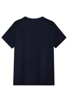 Estampada por delante y por detrás con una divertida silueta de una persona rompiendo una ventana, esta camiseta de manga corta una nueva prenda de moda para hombres. Un artículo impresci - Blanco - Ver 2