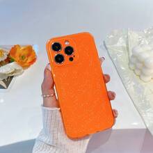 1件粉色高品質果凍亮片TPU軟手機殼，防摔、防汗、防指紋、耐磨、不褪色，適用於 17Pro Max/17Pro/17/16plus/16Pro Max/16/16Pro/15Pro Max/15Pro/15/14Pro Max/14Pro/14/13Pro Max/13Pro/13/12Pro Max/12Pro/12/11 - 橘色 - 查看 4