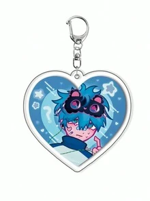 1 pieza Llavero de acrílico asimétrico en capas Mizi Sua de escenario, mercancía creativa de anime personalizada y exquisita - Multicolor - Ver 9