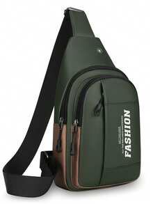New Fashion Men's Chest Bag, Casual Business Large Capacity Chest Backpack, Versatile Sports Crossbody Bag - A - View 12