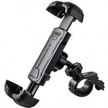 Universal 4.7-7 Inch Smartphone Full-Edge Bicycle Mount, Thickened Handlebar Adapter For Electric Motorcycle, Baby Stroller, Anti-Shake Navigation Holder - Black - View 6